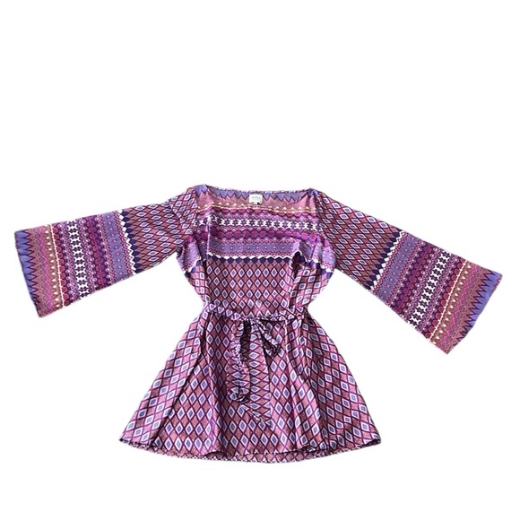 SOLD NWT Misa Los Angeles Violet Geometric Belted Twiggy Dress Size XL Reg. $345 - Picture 6 of 12